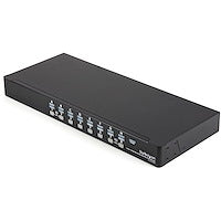 1U 16 Port Rackmount USB KVM Switch Kit with OSD and Cables and Accessories