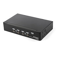 4 Port DisplayPort KVM Switch 4K 60Hz Single Display Dual Port UHD DP 1.2 USB KVM Switch with Integrated USB 2.0 Hub & Audio