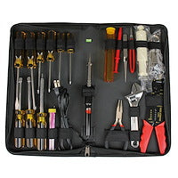 19 Piece Computer Tool Kit in a Carrying Case Service and Repair Computers and Other Electronics Black