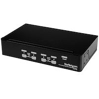 4 Port 1U Rackmount USB PS/2 KVM Switch with OSD