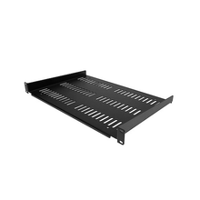1U Universal Vented Server Rack Shelf Mount Cantilever 12" Deep Tray Holds Upto 55lb/25kg For 19" Network Equipment Rack & Cabinet Steel Black