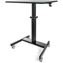 Mobile Standing Desk Portable Sit Stand Ergonomic Height Adjustable Cart on Wheels