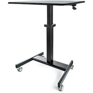 Mobile Standing Desk Portable Sit Stand Ergonomic Height Adjustable Cart on Wheels