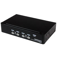 4 Port 1U Rackmount USB KVM Switch with OSD OS Independent No Drivers or Software Required