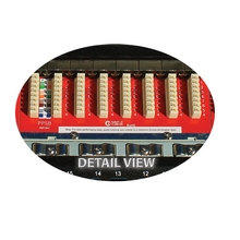 24 Port CAT6 1U Krone Type Patch Panel Shielded 042-377/S/24