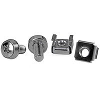 M6 Mounting Screws and Cage Nuts for Server Rack Cabinet (Pack of 50)