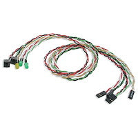 Replacement Power Reset LED Wire Kit for ATX Case Front Bezel Lifetime Sleep LED(2-pin)