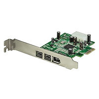 3 Port 2b 1a 1394 PCI Express FireWire Card Adapter Add 2 native FireWire 800 ports