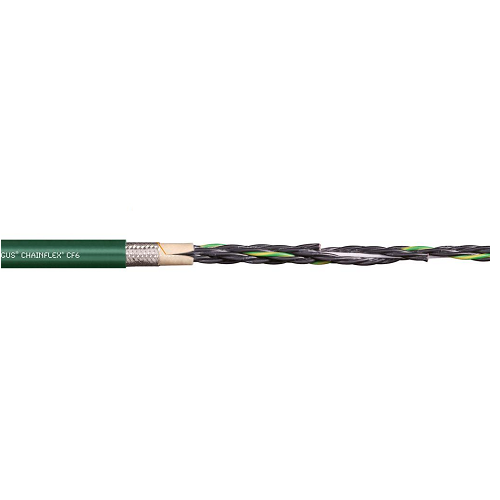 Stranded Copper Shield Igus CF6-15-18 16 AWG 18C Stranded Bare Copper Shield TC Braid PVC 600V ...