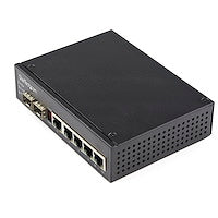 6 Port Gigabit Ethernet Switch 4 PoE RJ45 +2 SFP Slots 30W PoE+ 48VDC Power Over Ethernet LAN Switch