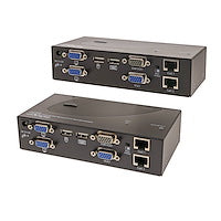 USB Dual VGA over Cat5 KVM Console Extender -650 ft / 200m Installed Locally