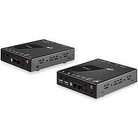 HDMI KVM Extender over IP Network 4K 30Hz HDMI 2.0 and USB over IP LAN or Cat5e/Cat6 Ethernet Cable