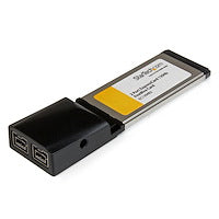 2 Port ExpressCard 1394b FireWire Laptop Adapter Card ExpressCard slot Black & Silver