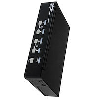 4 Port DVI Display Between Four Multimedia Computers USB KVM Switch with Audio and USB 2.0 Hub