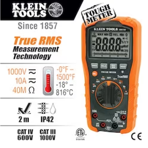 Digital Multimeter TRMS/Low Impedance, 1000V KLEIN MM700