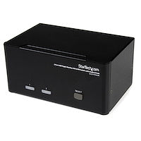 2 Port Triple Monitor DVI USB KVM Switch with Audio & USB 2.0 Hub