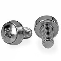 M6 x 12mm Mounting Screws Rack-Mountable Silver (Pack of 100)