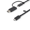 3' 2-in-1 USB-C Cable 10Gbps/100W PD W/ 5Gbps USB-A Adapter Dongle