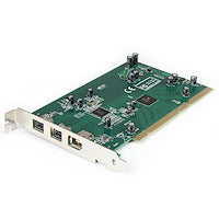3 Port 2b 1a PCI 1394b FireWire Adapter Card with DV Editing Kit Unused PCI slot