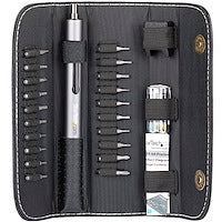 20-Bit Electric Precision Screwdriver Set Portable/Mini Battery Powered Bit Driver Kit for Electronics Aluminum