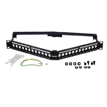 Keystone Ang All Metal Patch Panel Flush Mounted 24 Port KPA24WSBL