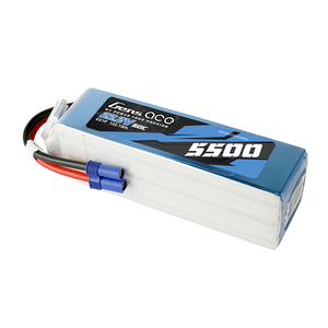 Gens Ace 5500mAh 6S1P 22.2V 60C Lipo Battery Pack With EC5 Plug