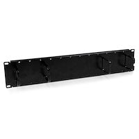2U Double-Sided Horizontal Cable Management Panel with Finger Duct & D-Ring Hooks