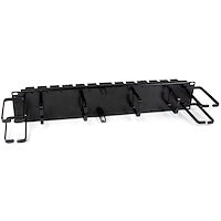 2U 19" Horizontal Cable Management Panel Front and Rear Mount Black
