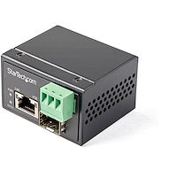 30W Industrial PoE to Ethernet Media Converter SFP to RJ45 Mini/Compact Size