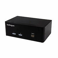 2-port KVM Switch with Dual VGA - USB 2.0 Peripherals From a Single Workstation