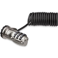 Self-Coiling Laptop Cable Lock Portable 3-Digit Combination Security Cable Lock for K-Slot 6ft Steel Cable Lock