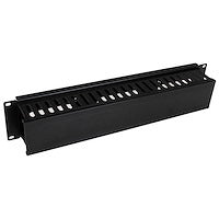 2U Horizontal Finger Duct Rack Cable Management Panel with Cover