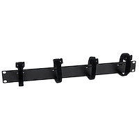 1U Cable Management Panel with Hook and Loop Strips for Server Racks