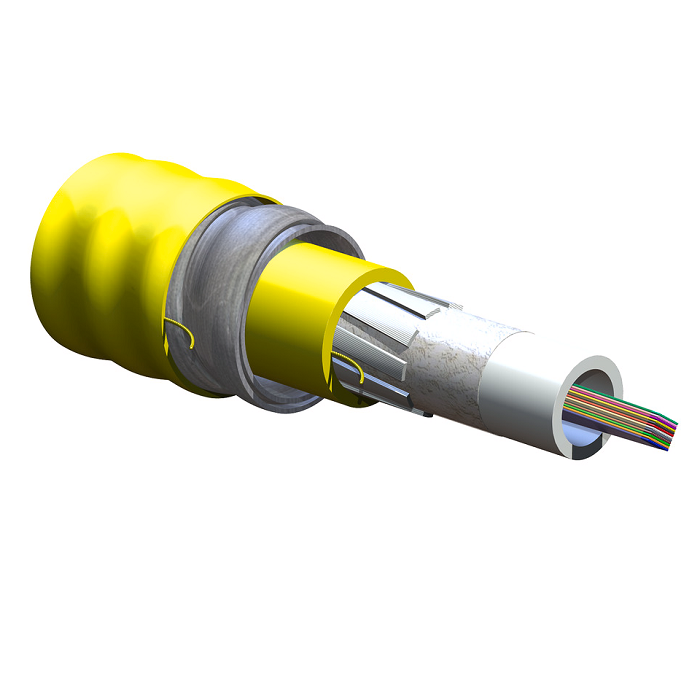 Ribbon Interlocking Armored Cable Plenum 216 F Single-mode (OS2) CORNING-C 216EC8-14101-A3