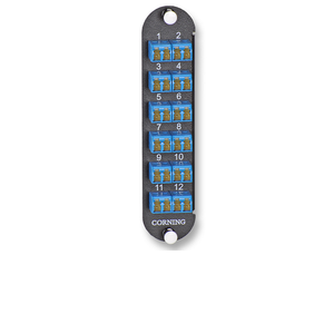 LC Adapters Duplex Shuttered Closet Connector Housing Panel UPC 24 F Single-mode CORNING-C CCH-CP24-AE