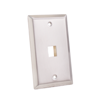 1-Port Stainless Steel Wall Plate 304-J2652/1P/S (Pack of 10)