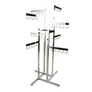 4-Way Handbag Rack w/ 4 Straight Arms and 4 Twist-on Straight Arms - Rectangular Tubing Econoco K88