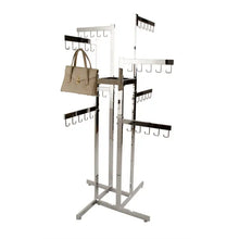 4-Way Handbag Rack w/ 4 Straight Arms and 4 Twist-on Straight Arms - Rectangular Tubing Econoco K88