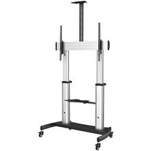 Mobile TV Stand Height Adjustable Rolling Flat Screen Floor Standing on Wheels