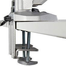Desk Mount Dual Monitor Arm with USB & Audio Desk Clamp VESA Mount for up to 32 inch Displays 2x USB 2x 3.5mm audio