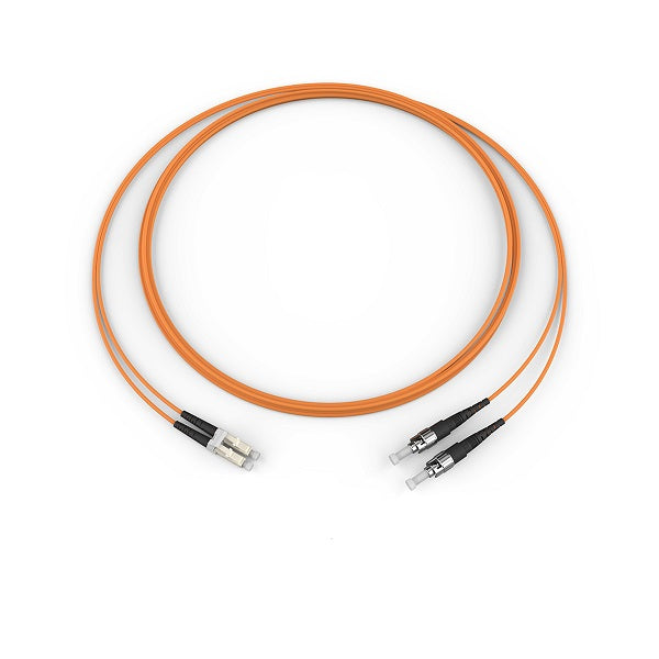 Fiber Optic Jumper 2 fiber LC Duplex to ST compatible Standard Orange Jacket 2 M CORNING 055002K5120002M