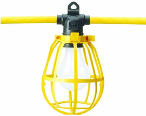 50' 12/3 Plastic Yellow String Light Lamp Holder