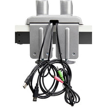 Desk Mount Dual Monitor Arm with USB & Audio Desk Clamp VESA Mount for up to 32 inch Displays 2x USB 2x 3.5mm audio