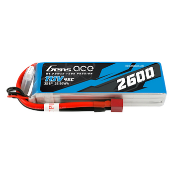 Gens Ace 2600mAh 3S1P 11.1V 45C Lipo Battery Pack With Deans Plug