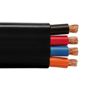 16 AWG 8C Flat Festoon Shielded Polyvinyl Chloride 600V Black Cable