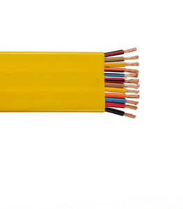 14 AWG 12C Flat Festoon PVC 600V Yellow Cable ( Reduced Price of 250ft, 500ft, 1000ft, 2000ft )