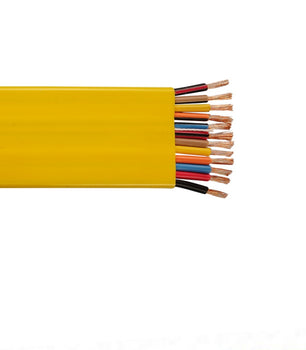 16 AWG 12C Flat Festoon PVC 600V Yellow Cable ( Reduced Price of 250ft, 500ft, 1000ft, 2000ft )