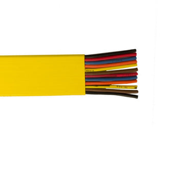 16 AWG 8C Flat Festoon Shielded Polyvinyl Chloride 600V Yellow Cable