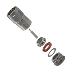 RF 82-202-1006 RG-8 Amphenol N-Type Straight Clamp Plug Coaxial Connector