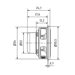 4 Ohm 1.5" Full Range Speaker 100–20000 Hz 5 W BF 37 2260